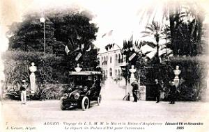 1131- Alger - Palais d'ete - Voyage 1905 Roi et Reine d'Angleterre